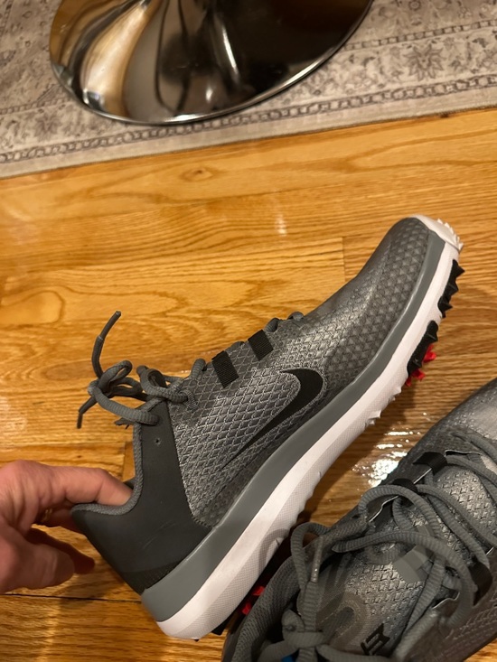 Nike Tiger Woods Golf Shoe Soft Spikes Cleats Gray Black Men 10 - Picture 6 of 10